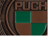 Badge / emblem Puch logo Bronze with enamel 47mm RealMetal thumb extra